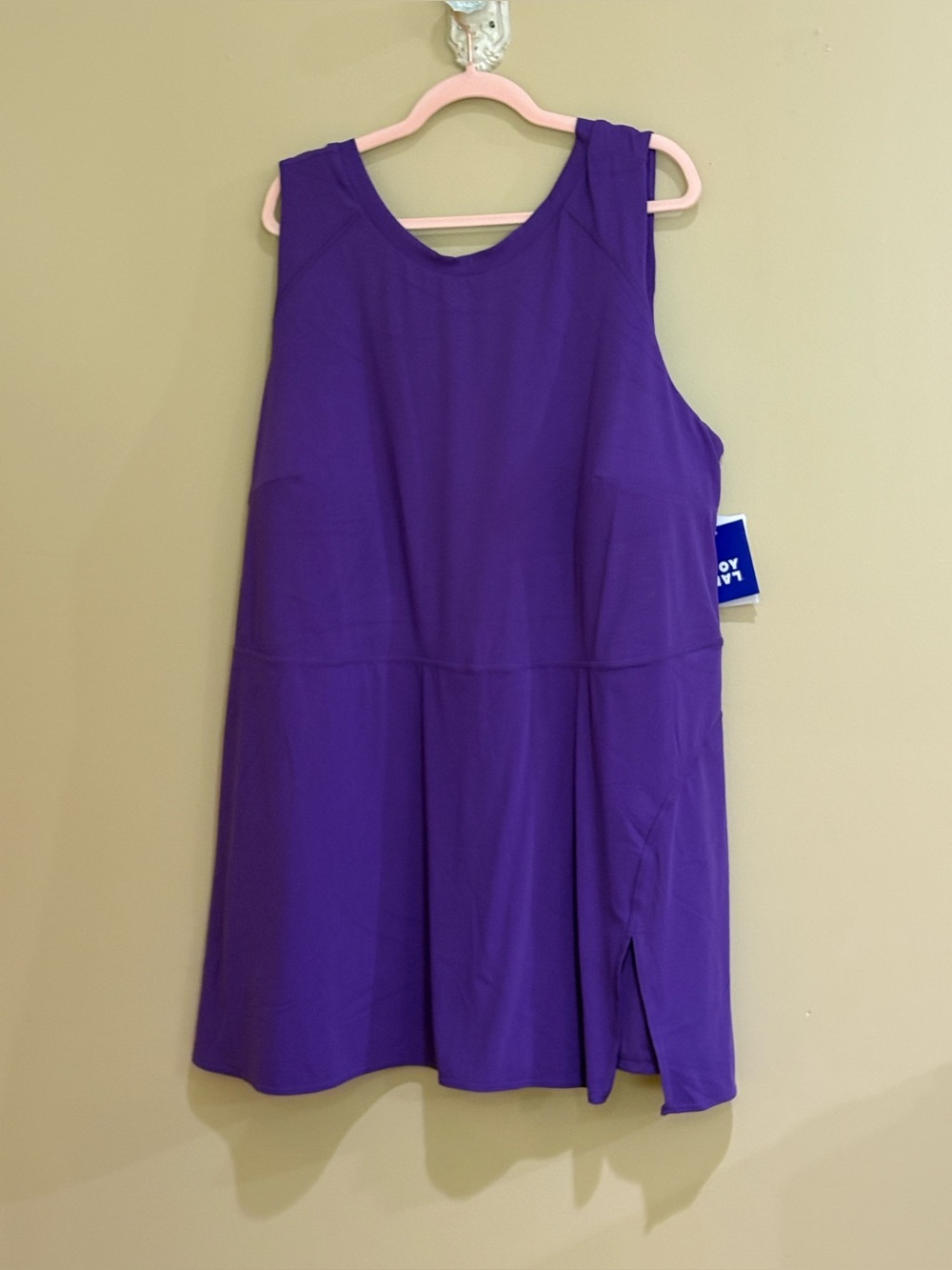 Athletic Skort Purple Sleeveless Swing Dress